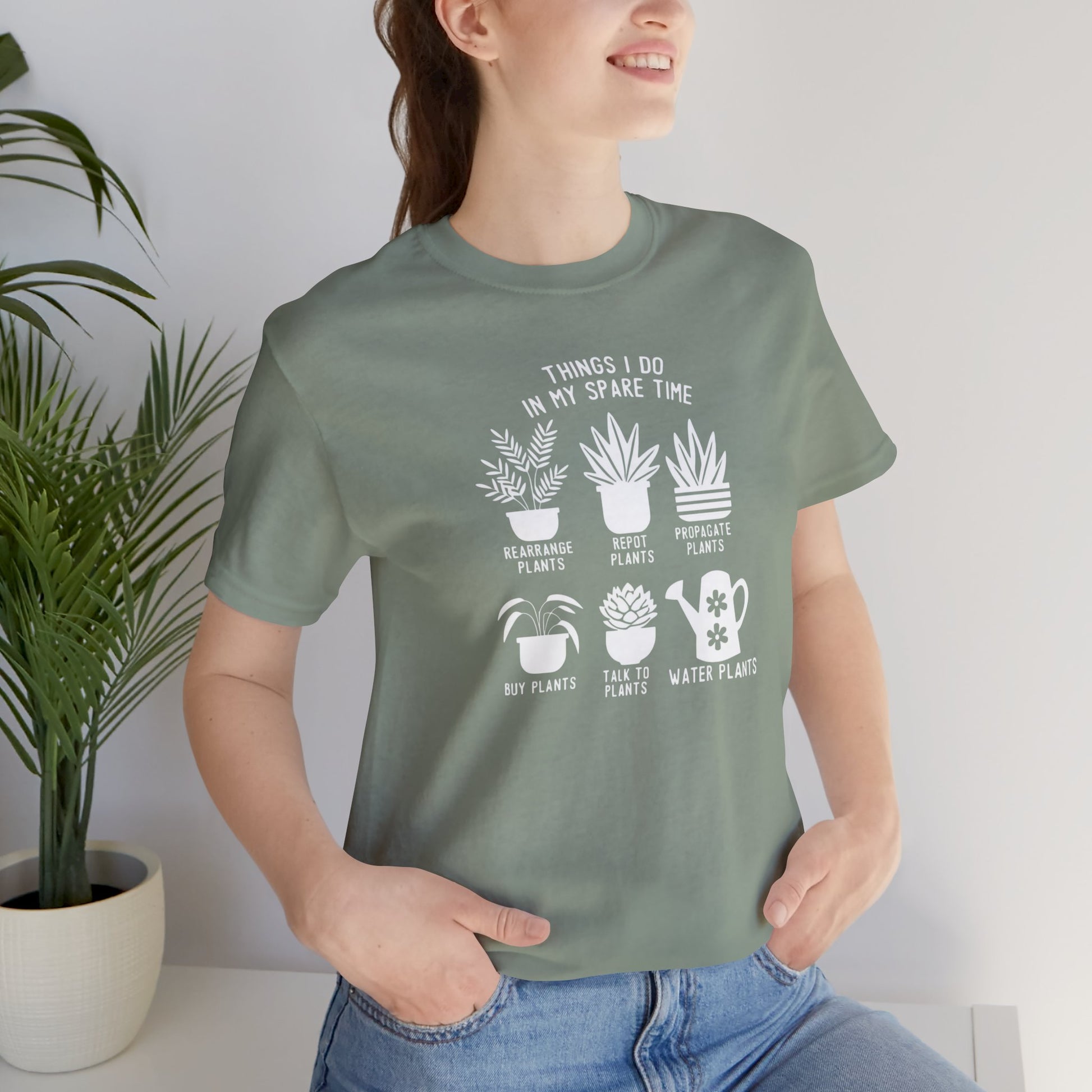 Plant Lover's Spare Time Tee - Funny Houseplant T-Shirt