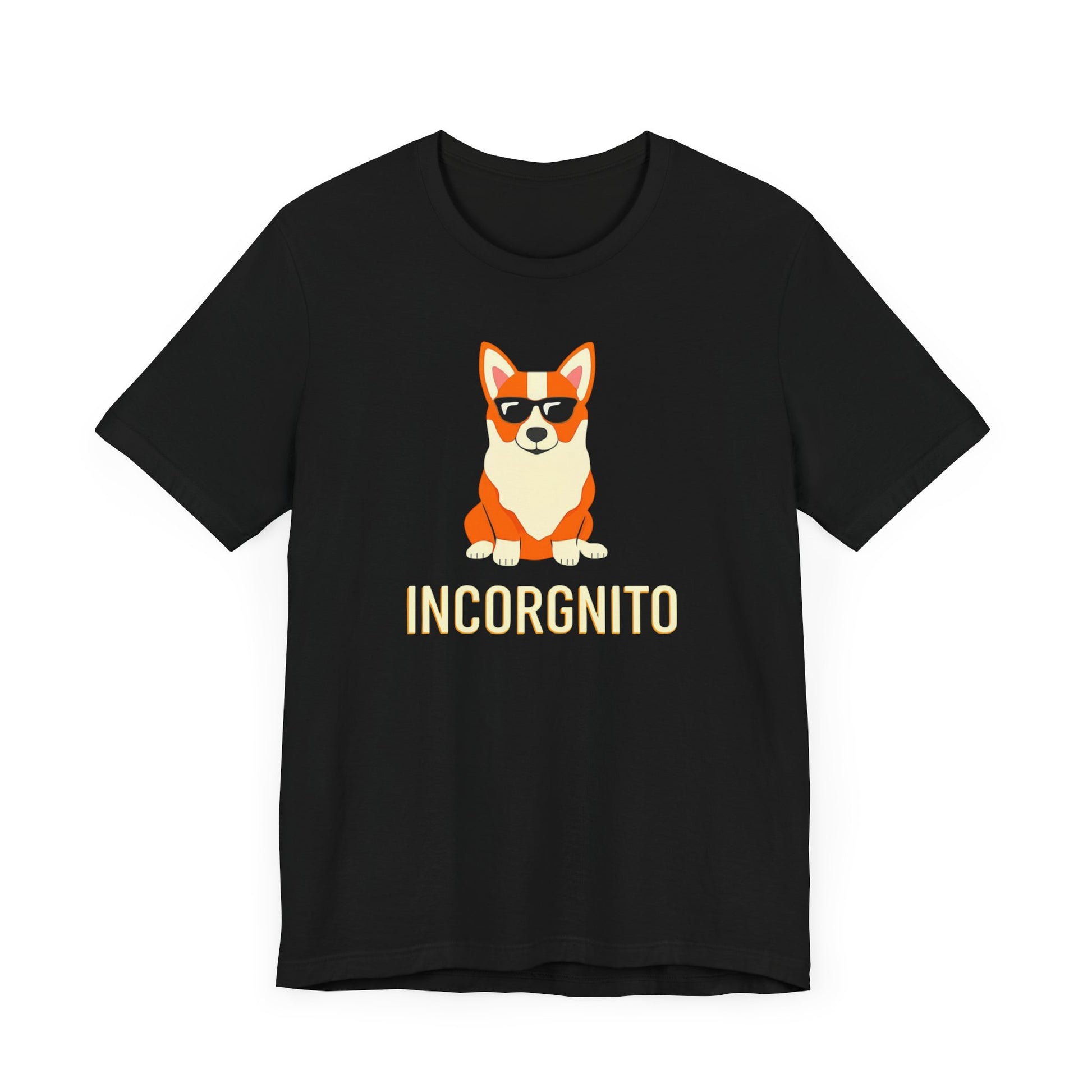 Corgi INCORGNITO T-Shirt, Funny Dog Tee, Unisex Pet Lover Gift, Canine Humor Shirt, Casual Wear for Dog Lovers